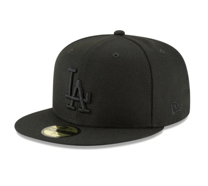 New Era Los Angeles Dodgers Blackout Basic 59FIFTY Fitted Hat New Era Los Angeles Dodgers Blackout Basic 59FIFTY Fitted Hat