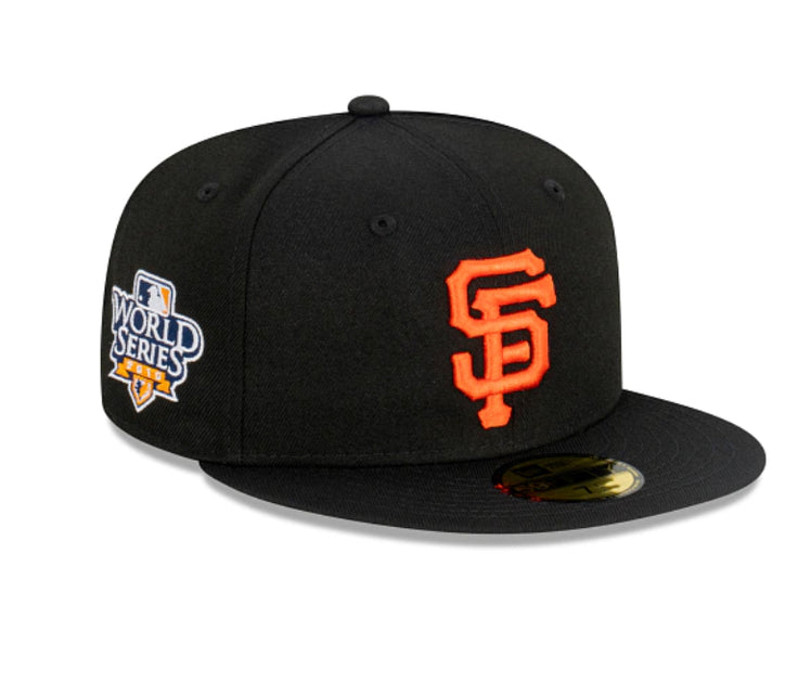 Shop New Era 59Fifty San Francisco Giants World Series Side Patch Hat  60188233 black