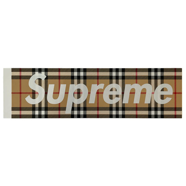 美品★Supreme Burberry チェック柄 ステッカー 18枚※おまけ付 期間限定ポイント5倍キャンペーン中!!] 新品 シュプリーム