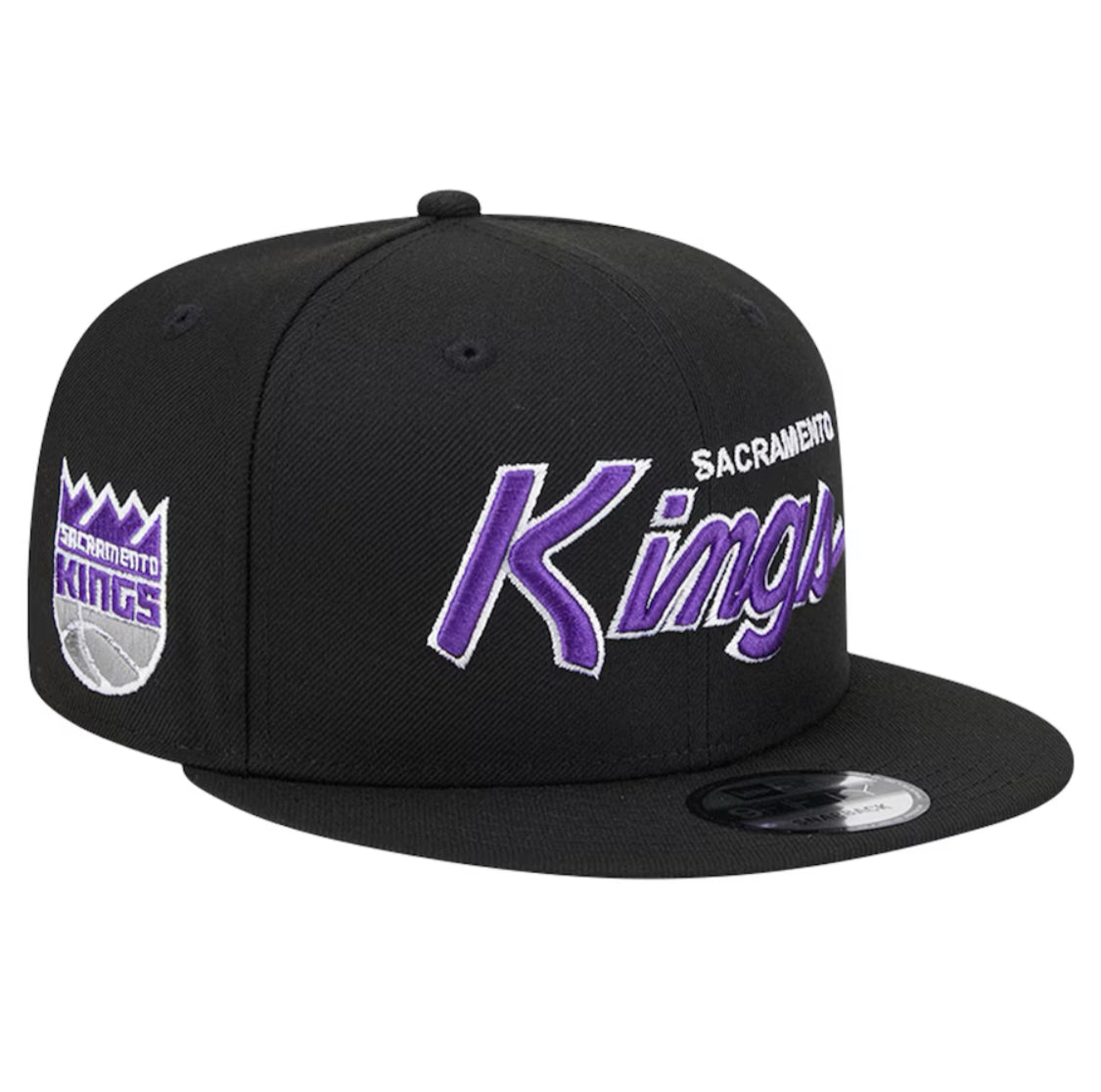 New Era Sacramento Kings Evergreen Script Side Patch 9FIFTY Snapback Hat