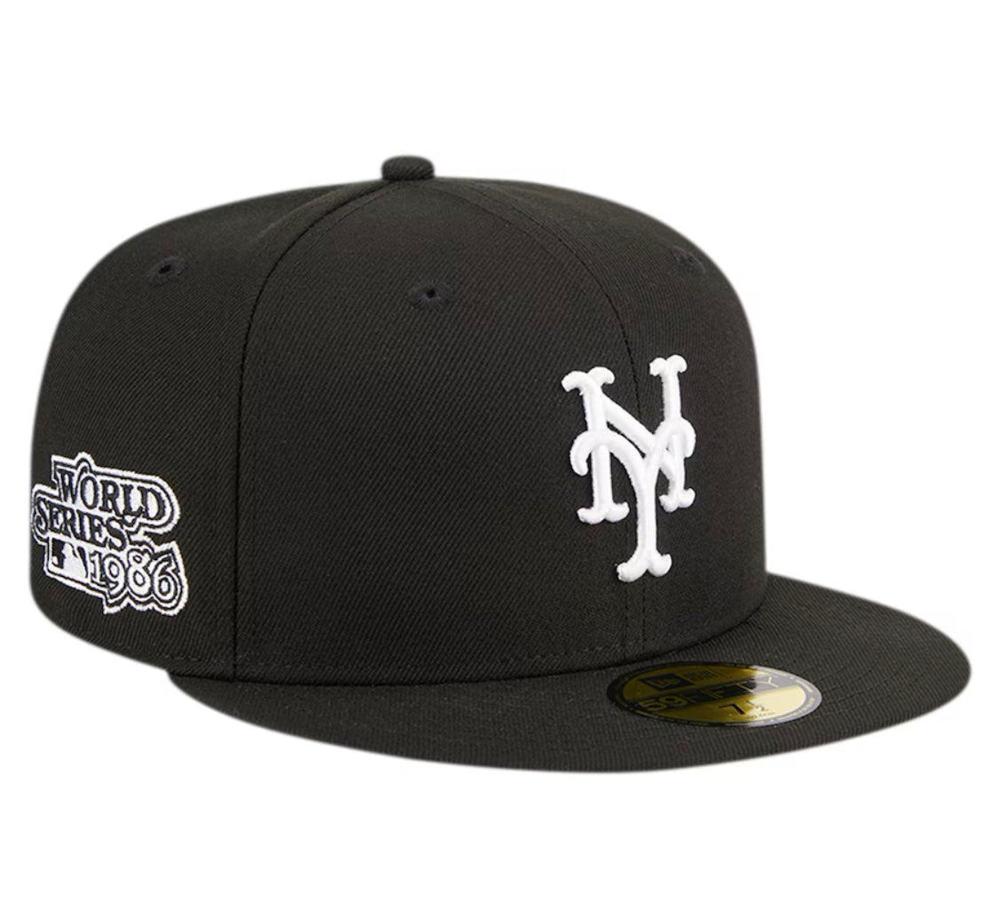 New Era New York Mets 1986 World Series Side Patch 59FIFTY Fitted Black
