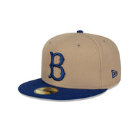 Load image into Gallery viewer, New Era Brooklyn Dodgers Camel 59FIFTY Fitted Hat
