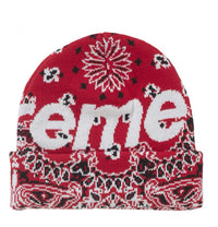 Load image into Gallery viewer, Supreme Bandana Big Logo Beanie Red (FW24)
