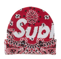 Load image into Gallery viewer, Supreme Bandana Big Logo Beanie Red (FW24)
