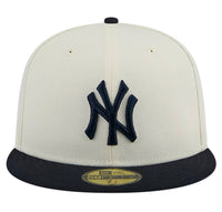 Load image into Gallery viewer, New Era 59FIFTY Cream Evergreen Chrome New York Yankees Fitted
