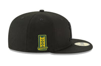 Load image into Gallery viewer, New Era Athletics Sacramento Side Patch Black on Black 59FIFTY Fitted Hat
