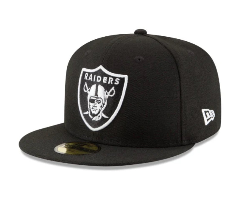 New Era Las Vegas Raiders Black & White 59FIFTY Fitted Hat