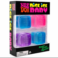 Load image into Gallery viewer, NeeDoh Nice Ice Baby 4-Pack Mini Cubes Authentic Squishy Fidget Stress Toy
