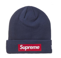 Load image into Gallery viewer, Supreme New Era Box Logo Beanie Navy (FW24)
