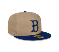 Load image into Gallery viewer, New Era Brooklyn Dodgers Camel 59FIFTY Fitted Hat
