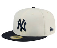 Load image into Gallery viewer, New Era 59FIFTY Cream Evergreen Chrome New York Yankees Fitted
