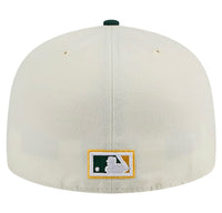 Load image into Gallery viewer, New Era 59FIFTY Cream Cooperstown Collection Chrome Oakland Athletics Fitted
