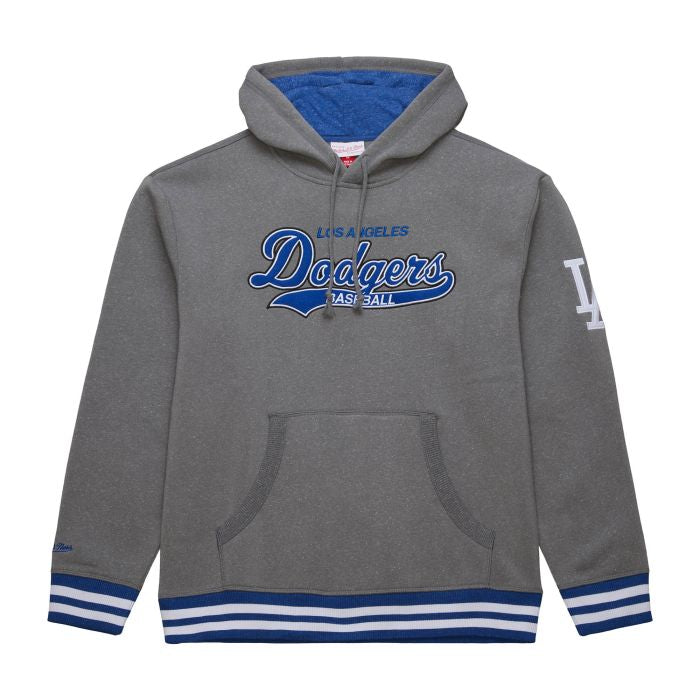 Mitchell & Ness Snow Washed Fleece Hoodie Vintage Logo Los Angeles Dodgers