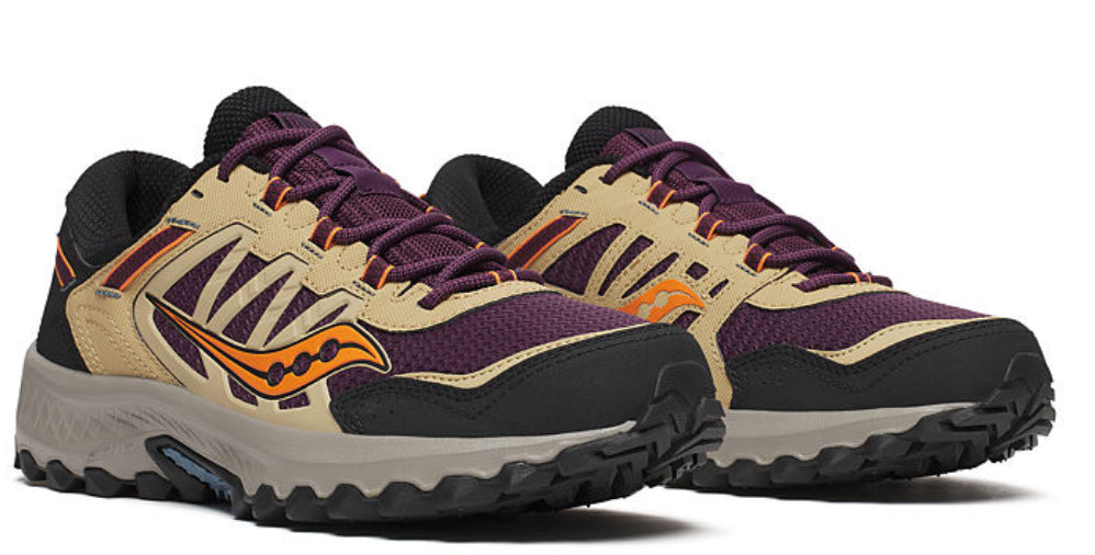 (取寄) サッカニー メンズ アンド レディース グリッド ピーク トレイル ランニング シューズ Saucony men and women Grid Peak Trail Running Shoes (For Men and Women)  Purple/Orange Saucony Grid Peak Purple/Orange | Redwood Sole