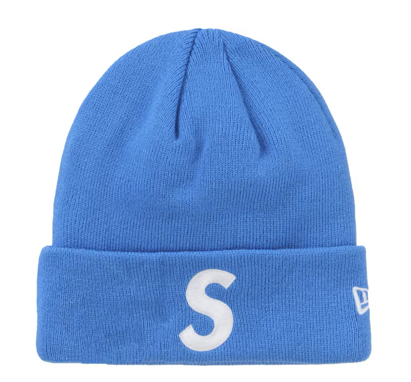 Supreme New Era S Logo Beanie Blue FW24