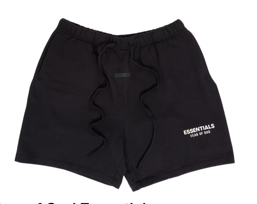 Fear of God Essentials Classic Sweatshort Jet Black | Redwood Sole
