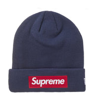 Load image into Gallery viewer, Supreme New Era Box Logo Beanie Navy FW24
