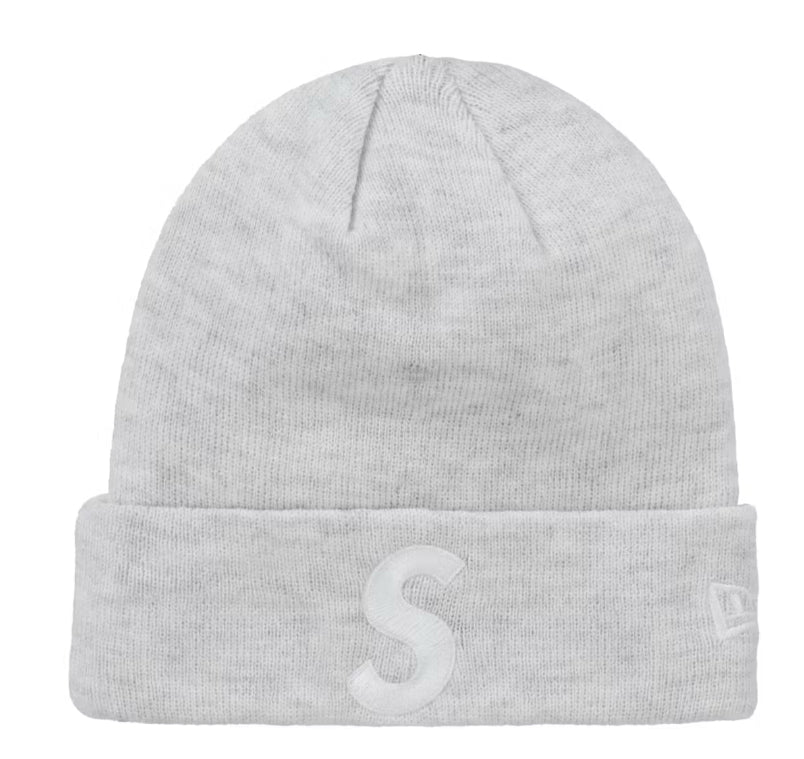 Supreme New Era S Logo Beanie Heather Grey FW24