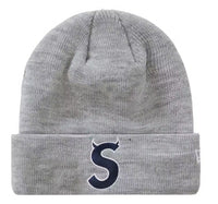 Load image into Gallery viewer, Supreme New Era S Logo Beanie Heather Grey FW22
