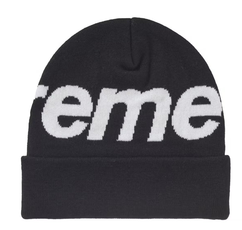 Supreme Big Logo Beanie (FW24) Black | Redwood Sole