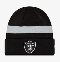 Load image into Gallery viewer, New Era Las Vegas Raiders Lifestyle Black Retro Cuff Knit Beanie
