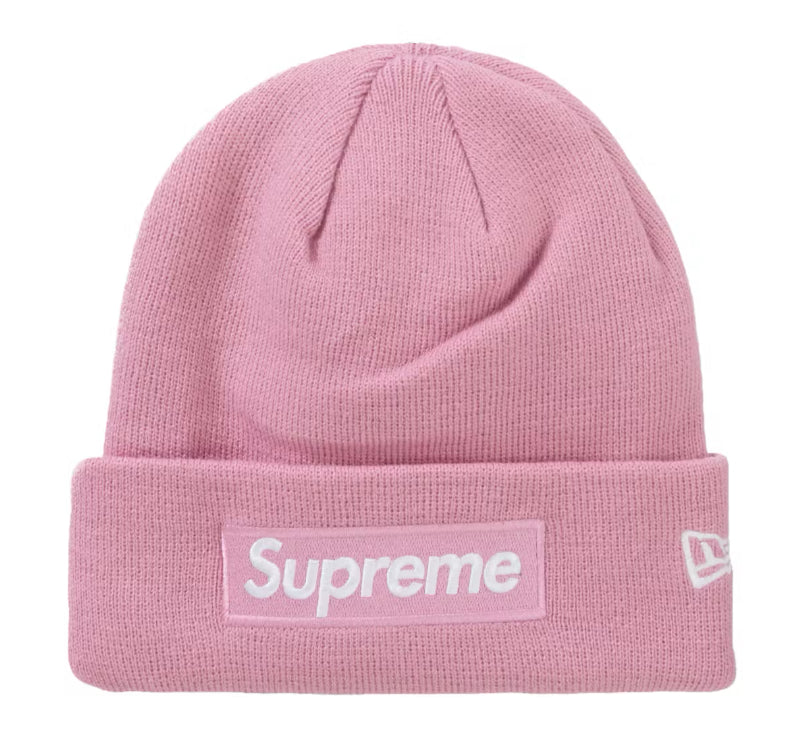 Supreme New Era Box Logo Beanie Pink FW24