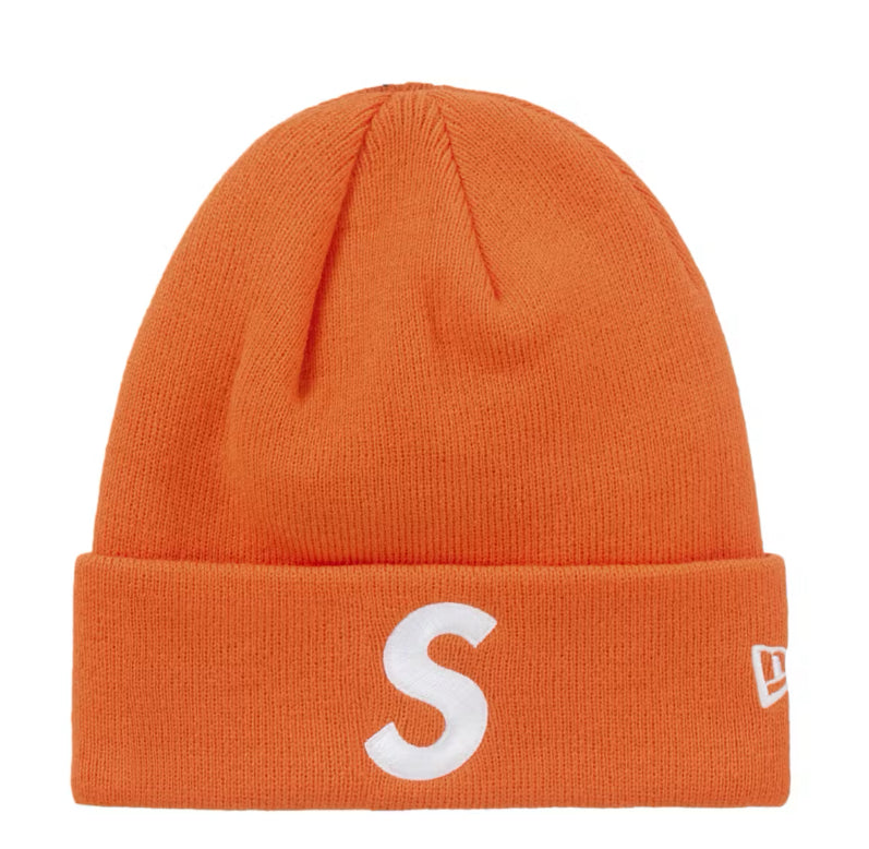 Supreme New Era S Logo Beanie Orange FW24