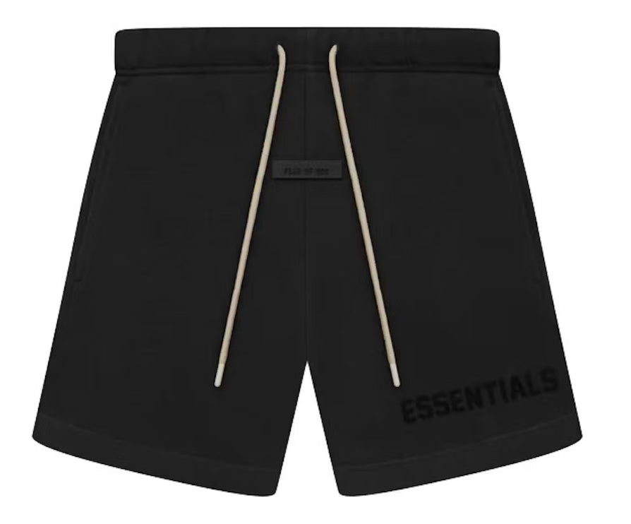 Fear of God Essentials Cream Drawstring Sweatshort Jet Black