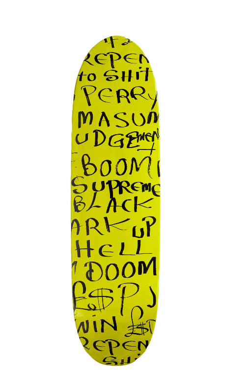 Supreme X Lee Scratch Perry Black Ark Cruiser Deck Fluorescent Supreme Black Ark Cruiser Skateboard