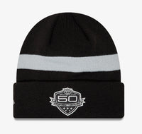 Load image into Gallery viewer, New Era Las Vegas Raiders Lifestyle Black Retro Cuff Knit Beanie
