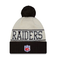 Load image into Gallery viewer, New Era 2023 Las Vegas Raiders Cold Weather Historic Pom Knit
