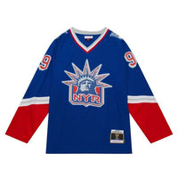 Load image into Gallery viewer, Mitchell &amp; Ness Blue Line Wayne Gretzky New York Rangers 1996 Jersey
