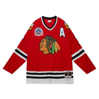 Load image into Gallery viewer, Mitchell &amp; Ness Blue Line Chris Chelios Chicago Blackhawks 1991 Jersey
