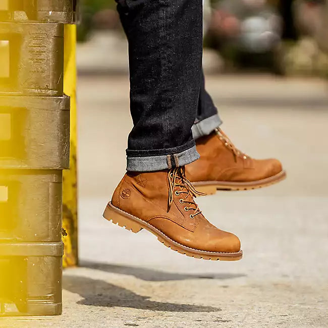 Mens timberland boots on feet best sale