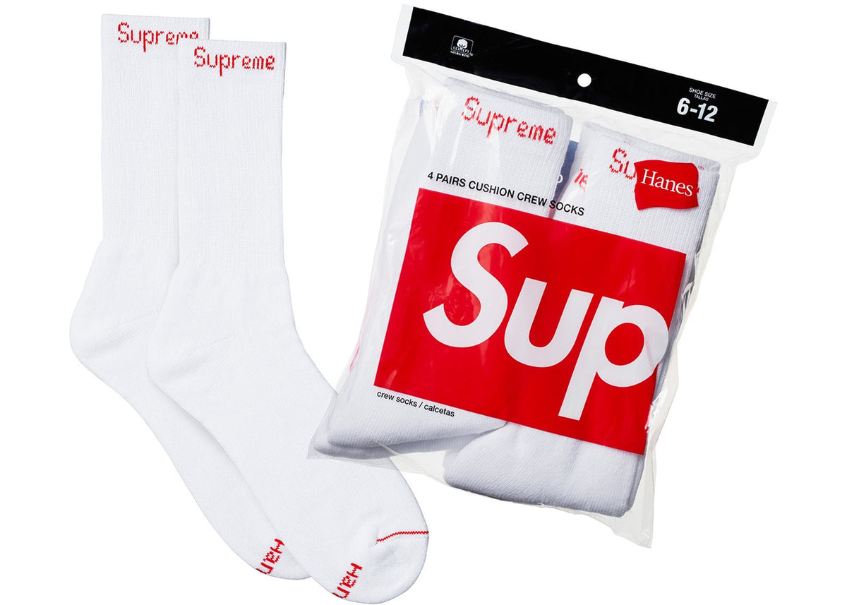 Supreme Hanes Crew Socks (4 Pack)