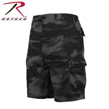 Rothco BDU Shorts - Black Colored Camo, Redwood Sole