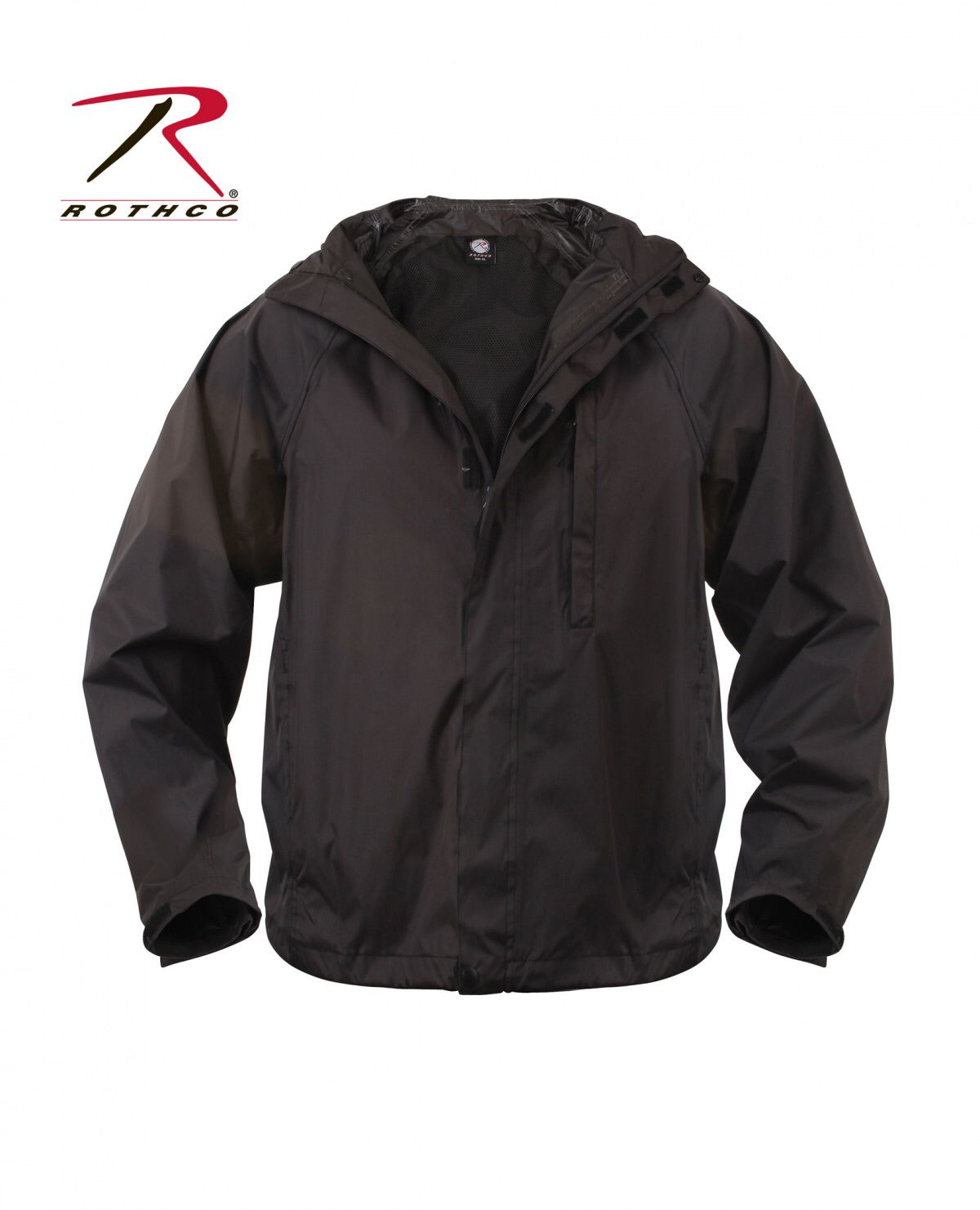 Rothco Packable Rain Jacket Black