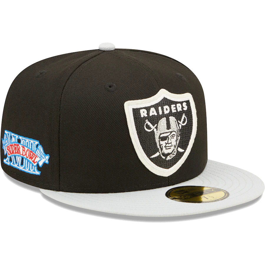 New Era 59FIFTY Las Vegas Raiders Super Bowl XVIII Letterman Fitted Hat