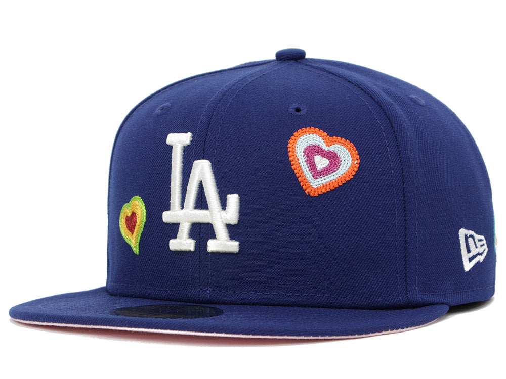 La Dodgers Chainstitch Heart 59fifty Fitted Hat