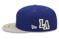 Load image into Gallery viewer, New Era 59FIFTY Los Angeles Dodgers Letterman  Side-Patch Fitted Hat
