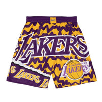 Load image into Gallery viewer, Mitchell &amp; Ness Jumbotron 2.0 Sublimated Shorts Los Angeles Lakers
