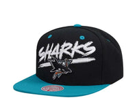 Load image into Gallery viewer, Mitchell &amp; Ness San Jose Sharks Transcript Snapback
