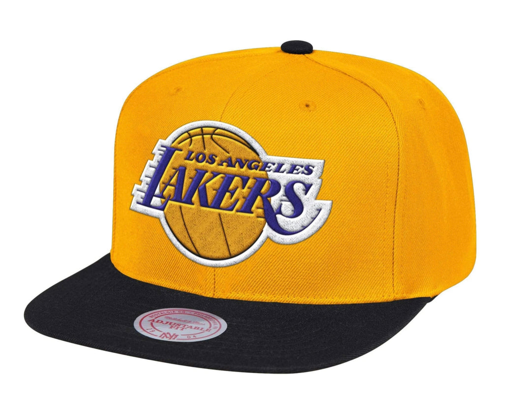 Mitchell & Ness Los Angeles Lakers Strapback Hat - Black - One Size