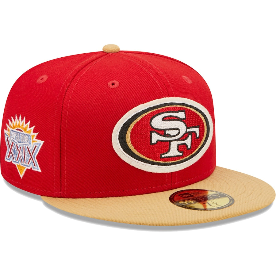 New Era 59FIFTY SF 49ers Super Bowl XXIX Letterman Hat, Redwood Sole