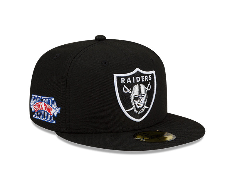 New Era Las Vegas Raiders 59FIFTY Patch Up Super Bowl XVIII Fitted Hat