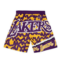 Load image into Gallery viewer, Mitchell &amp; Ness Jumbotron 2.0 Sublimated Shorts Los Angeles Lakers
