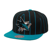 Load image into Gallery viewer, Mitchell &amp; Ness Team Pin Snapback Hat San Jose Sharks
