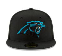 Load image into Gallery viewer, New Era 59FIFTY Carolina Panthers Black Fitted
