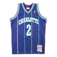 Load image into Gallery viewer, Mitchell &amp; Ness Swingman Jersey Charlotte Hornets Alternate 1994-95 Larry Johnson
