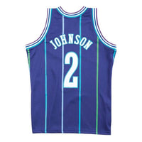 Load image into Gallery viewer, Mitchell &amp; Ness Swingman Jersey Charlotte Hornets Alternate 1994-95 Larry Johnson
